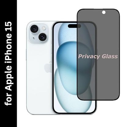 Picture of Apple iPhone 15 Privacy Tempered Glass Screen Protector - Secure Your Screen