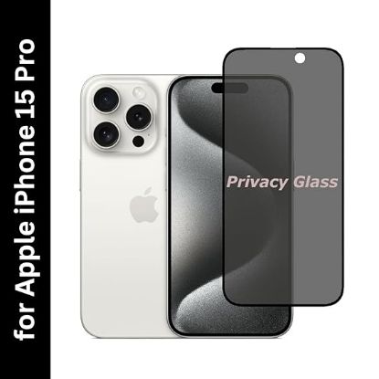 Picture of Apple iPhone 15 Pro Privacy Tempered Glass Screen Protector - Secure Your Screen