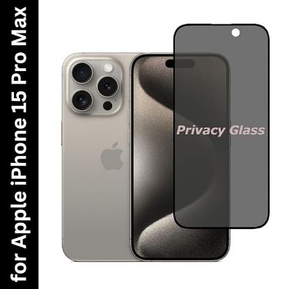 Picture of Apple iPhone 15 Pro Max Privacy Tempered Glass Screen Protector - Secure Your Screen
