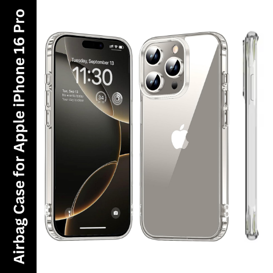 Picture of Kartuce Premium TPU Case for Apple iPhone 16 Pro – Shockproof, Slim Fit, Anti-Fingerprint Back Cover