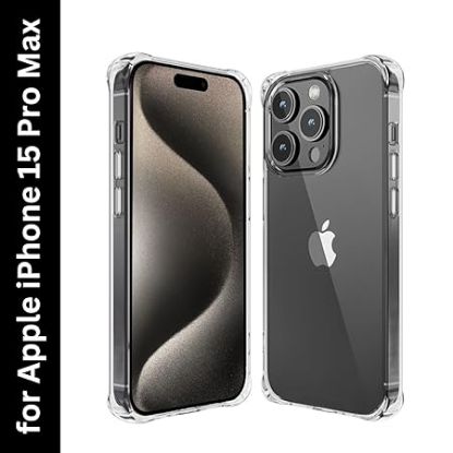 Picture of Kartuce Premium TPU Case for Apple iPhone 15 Pro Max – Shockproof, Slim Fit, Anti-Fingerprint Back Cover