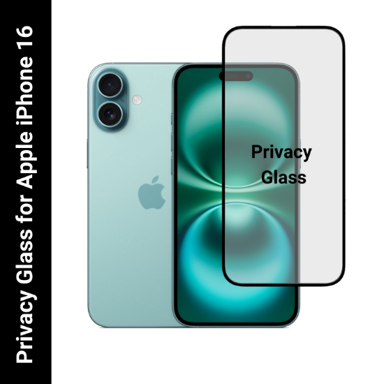 Picture of Apple iPhone 16 Privacy Tempered Glass Screen Protector - Secure Your Screen