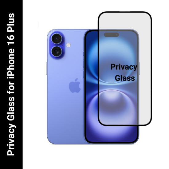 Picture of Apple iPhone 16 Plus Privacy Tempered Glass Screen Protector - Secure Your Screen