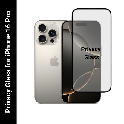 Picture of Apple iPhone 16 Pro Privacy Tempered Glass Screen Protector - Secure Your Screen