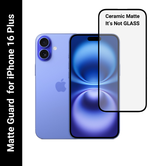 Picture of Apple iPhone 16 Plus Matte Finish Tempered Glass Screen Protector - Anti-Glare and Smooth Touch