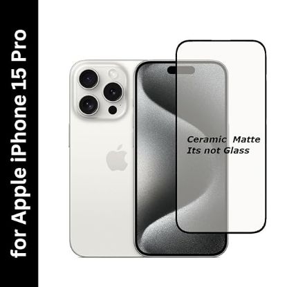 Picture of Apple iPhone 15 Pro Matte Finish Tempered Glass Screen Protector - Anti-Glare and Smooth Touch