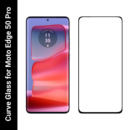 Picture of Motorola Edge 50 Pro 5G Curve Tempered Glass Screen Protector - Ultimate Edge-to-Edge Protection