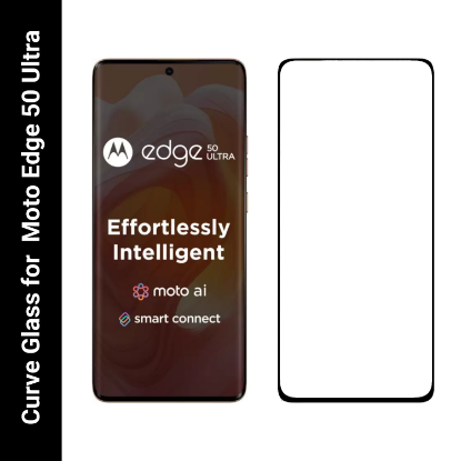 Picture of Motorola Edge 50 Ultra 5G Curve Tempered Glass Screen Protector - Ultimate Edge-to-Edge Protection
