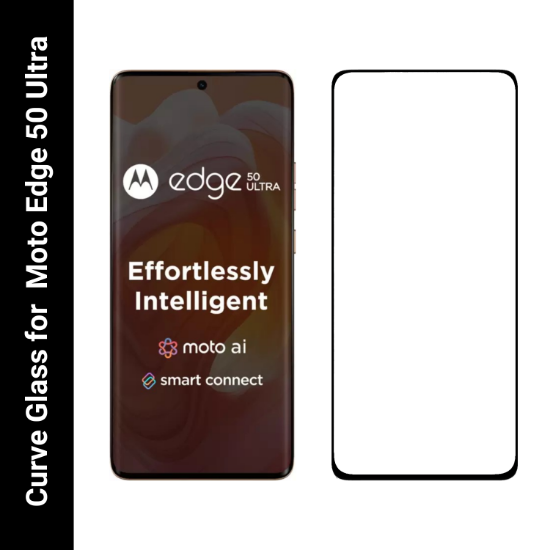Picture of Motorola Edge 50 Ultra 5G Curve Tempered Glass Screen Protector - Ultimate Edge-to-Edge Protection