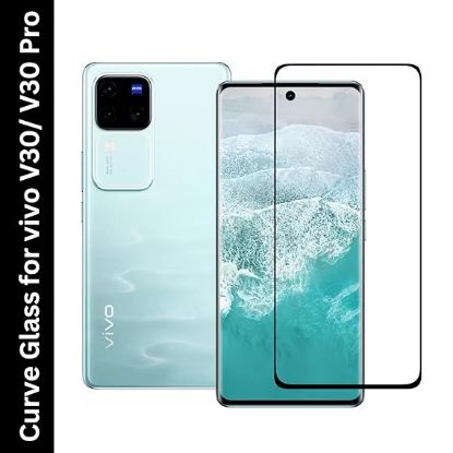Picture of Vivo V30 5G/Vivo V30 Pro 5G Curve Tempered Glass Screen Protector - Ultimate Edge-to-Edge Protection