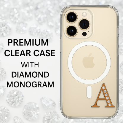 Picture of Kartuce® Transparent Diamond Monogram Case for Apple iPhone – Luxury Edition
