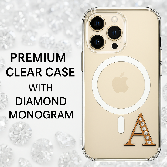 Picture of Kartuce® Transparent Diamond Monogram Case for Apple iPhone – Luxury Edition