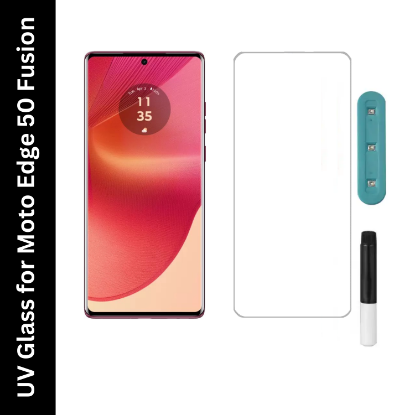 Picture of Motorola Edge 50 Fusion 5G UV Curve Glass Screen Protector - Ultimate Edge-to-Edge Protection