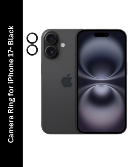 Picture of Apple iPhone 17 Camera Rings (Black) - Enhance and Protect Your Camera Lenses